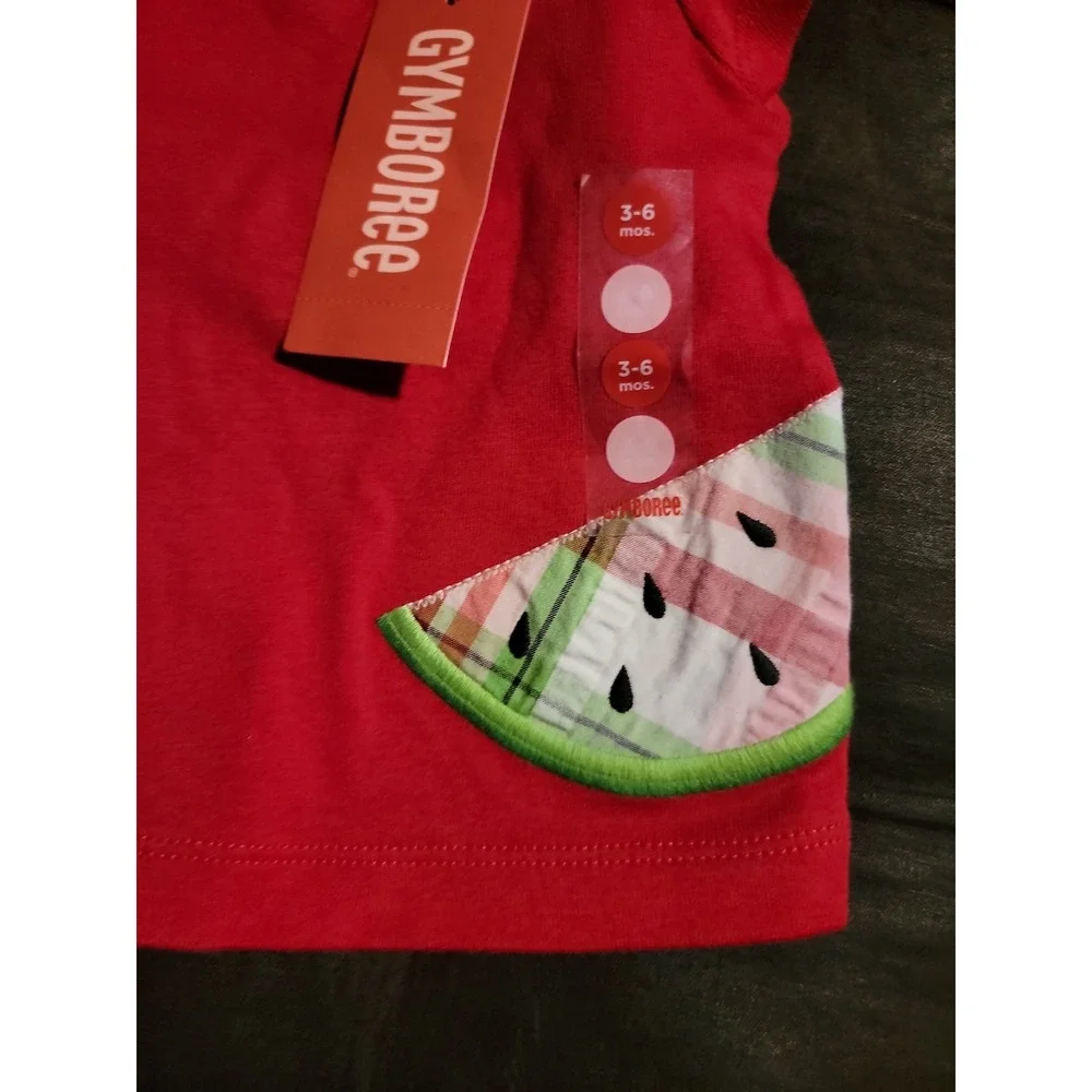 Gymboree watermelon picnic‎ red shirt size 3 6 months nwt